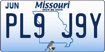 MO license plate PL9J9Y