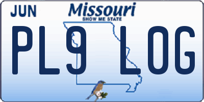 MO license plate PL9L0G