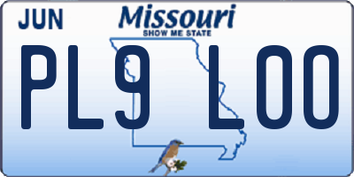 MO license plate PL9L0O