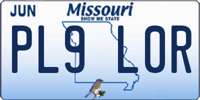 MO license plate PL9L0R