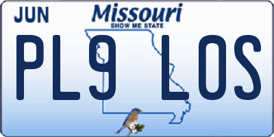 MO license plate PL9L0S