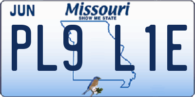 MO license plate PL9L1E