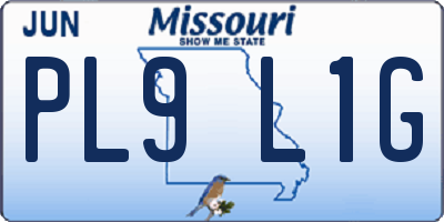 MO license plate PL9L1G