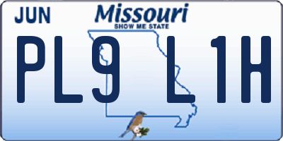 MO license plate PL9L1H