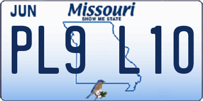 MO license plate PL9L1O