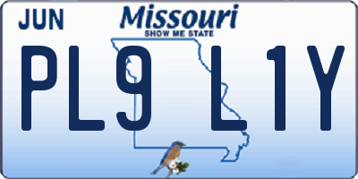 MO license plate PL9L1Y
