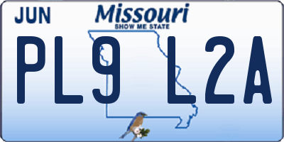 MO license plate PL9L2A