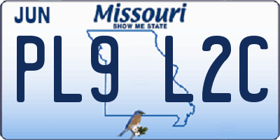 MO license plate PL9L2C