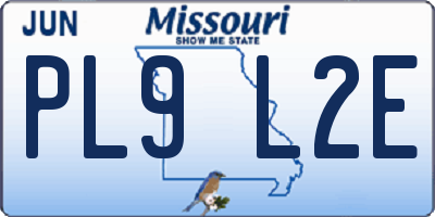 MO license plate PL9L2E