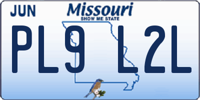 MO license plate PL9L2L