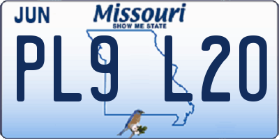 MO license plate PL9L2O