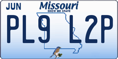 MO license plate PL9L2P