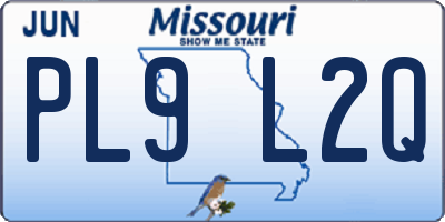 MO license plate PL9L2Q