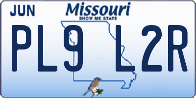 MO license plate PL9L2R