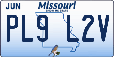 MO license plate PL9L2V