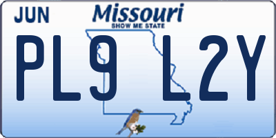 MO license plate PL9L2Y