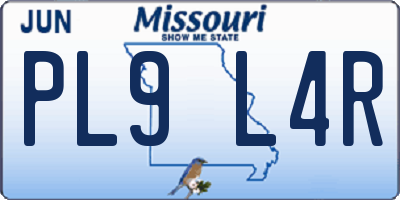 MO license plate PL9L4R