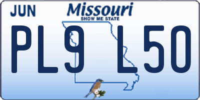 MO license plate PL9L5O
