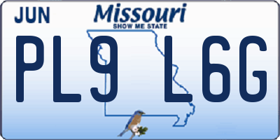 MO license plate PL9L6G