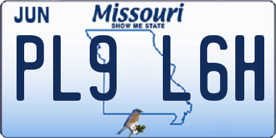 MO license plate PL9L6H