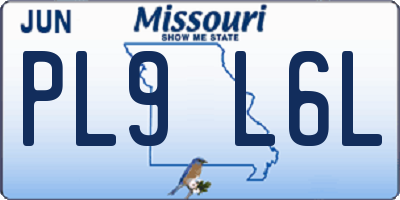 MO license plate PL9L6L