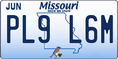 MO license plate PL9L6M