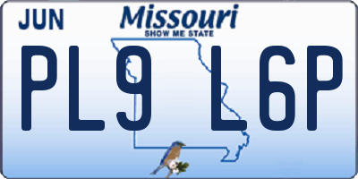 MO license plate PL9L6P