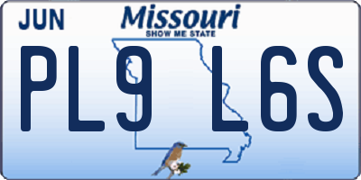 MO license plate PL9L6S