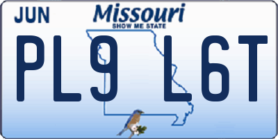 MO license plate PL9L6T
