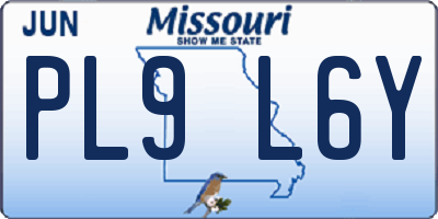 MO license plate PL9L6Y