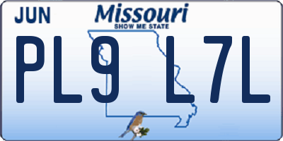 MO license plate PL9L7L