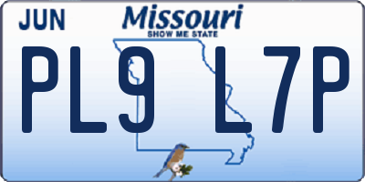 MO license plate PL9L7P