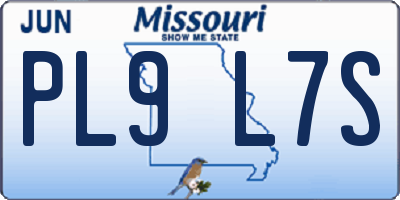 MO license plate PL9L7S