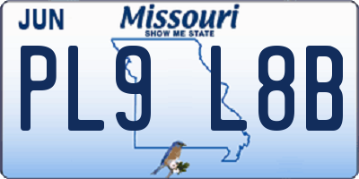 MO license plate PL9L8B