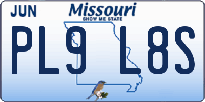 MO license plate PL9L8S