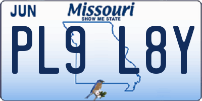MO license plate PL9L8Y