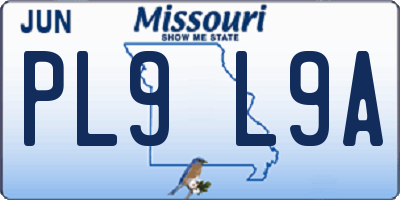 MO license plate PL9L9A