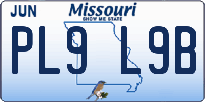 MO license plate PL9L9B