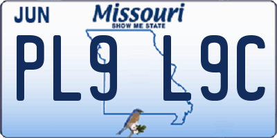 MO license plate PL9L9C