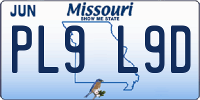MO license plate PL9L9D