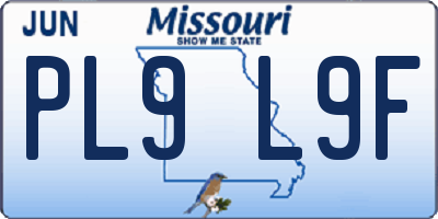 MO license plate PL9L9F