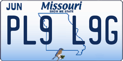 MO license plate PL9L9G