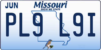 MO license plate PL9L9I