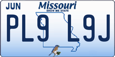 MO license plate PL9L9J
