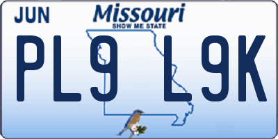 MO license plate PL9L9K