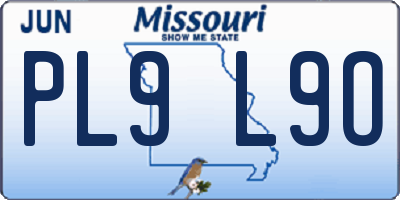 MO license plate PL9L9O
