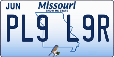 MO license plate PL9L9R