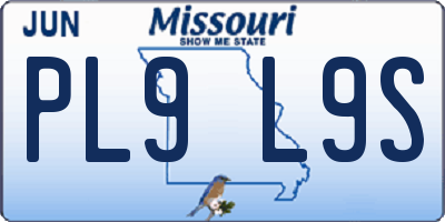 MO license plate PL9L9S