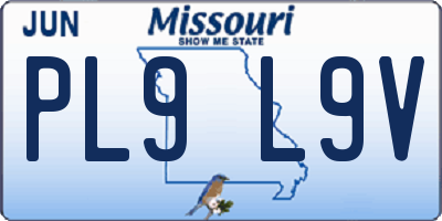 MO license plate PL9L9V