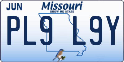 MO license plate PL9L9Y